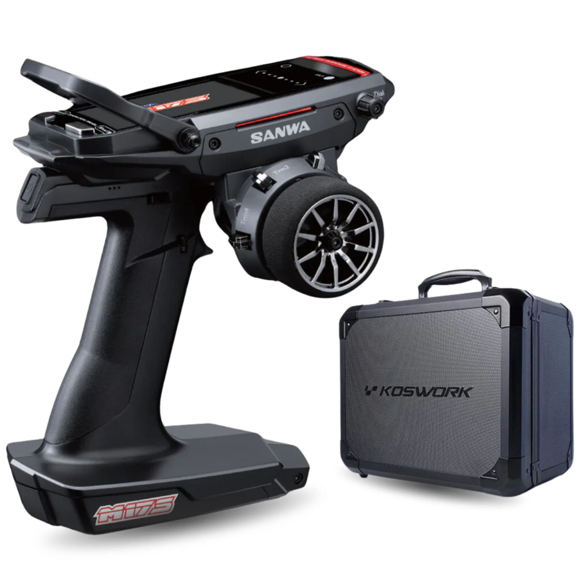 Sanwa Radio M17S + RX493i + Lipo + Valise Koswork Alu