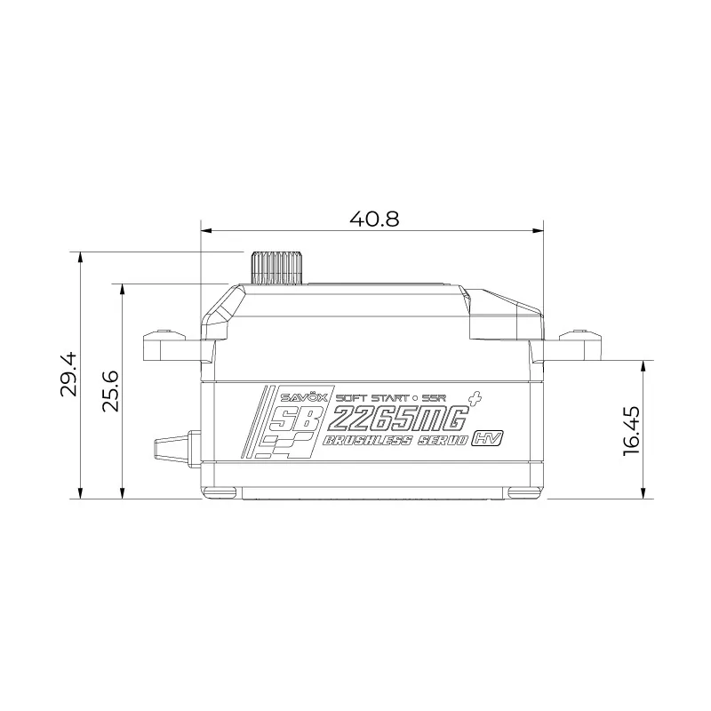 Savox Servo Brushless SB-2265MG+ 13kg 0.008s SX-SB-2265MG+BLACK - Image 6