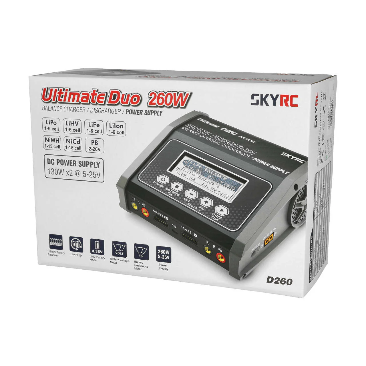 SkyRc Chargeur D260 Duo 260W AC/DC SKY100157 - Image 4