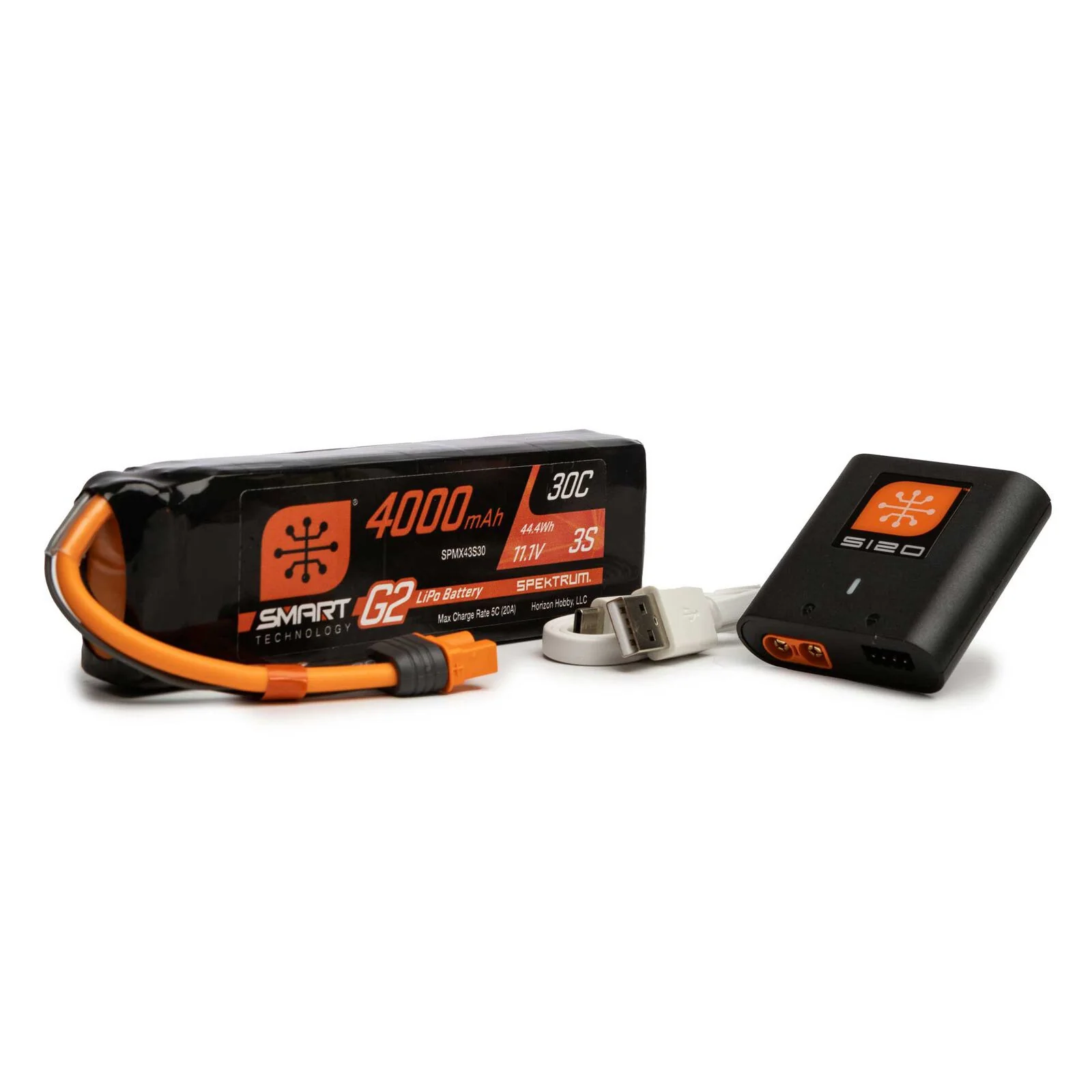 Spektrum Combo Chargeur Smart S120 + Lipo Smart G2 11.1v 4000mah 30C IC3 - Image 3