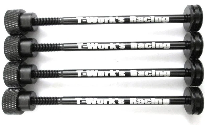 T-Work's Axe de Rangements Pour Pneus 1/10 Touring Noir (x4) TE-104BK