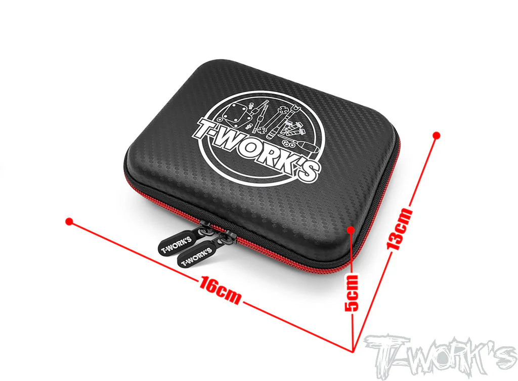 T-Work's Boite "Hardcase" Carbone pour Outil Roulements REDS TT-075-L-R - Image 4