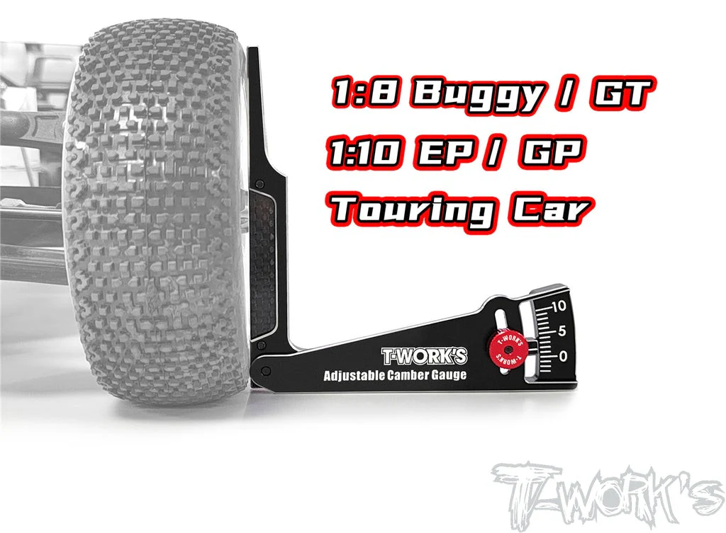 T-Work's Equerre de Carrossage Aluminium 1/8 et 1/10 TT-108 - Image 3