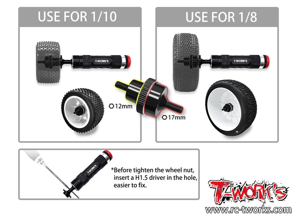 T-Work's Equilibreur de Roues V2 TT 1/8 et 1/10 TT-121-A - Image 2