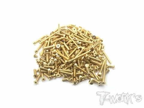 T-Work's Kit complet de Vis Acier Nitride Doré Team Asso RC8B3.1 GSS-RC8B3.1