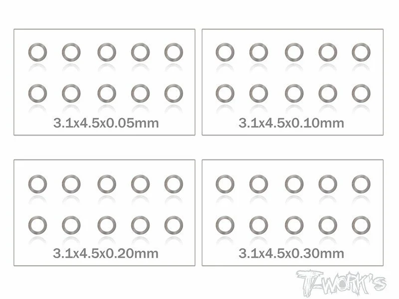 T-Work's Set de Rondelles M3 (10x4 Tailles) TA-095-3
