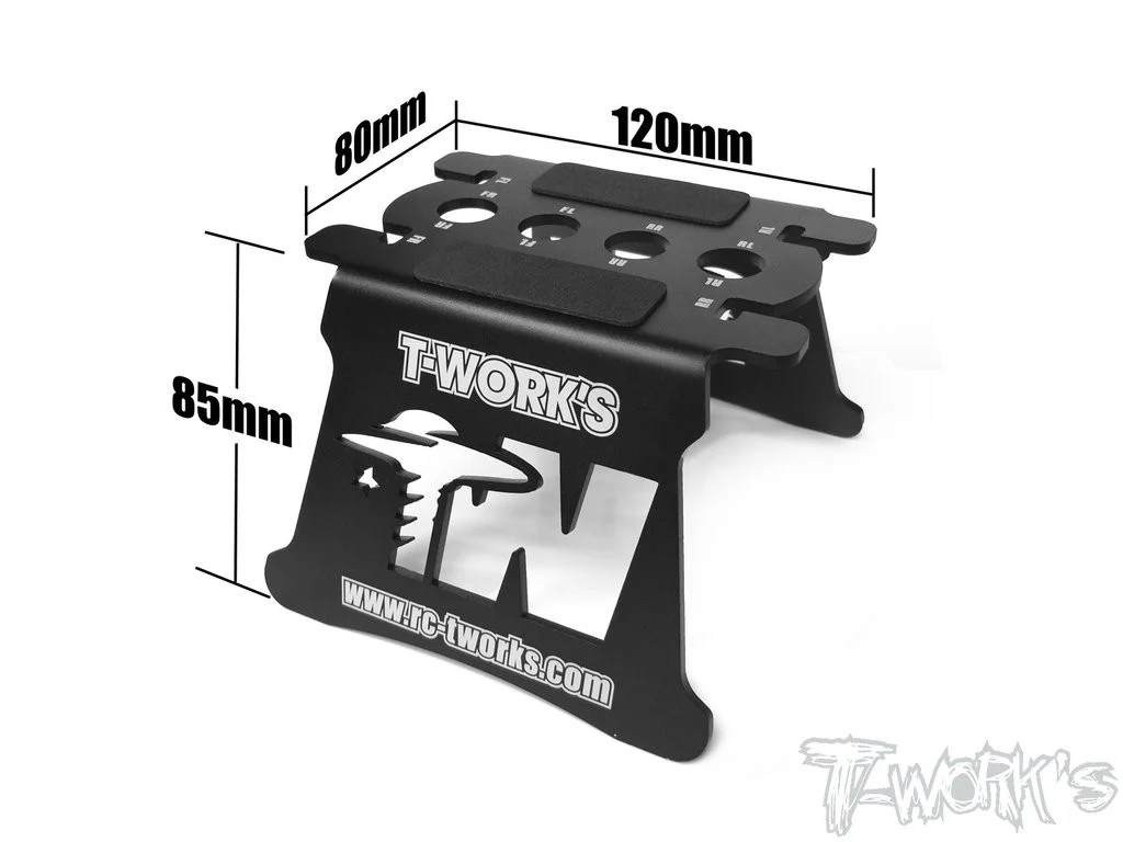 T-Work's Stand Aluminium pour Buggy 1/8 TT-017 - Image 2