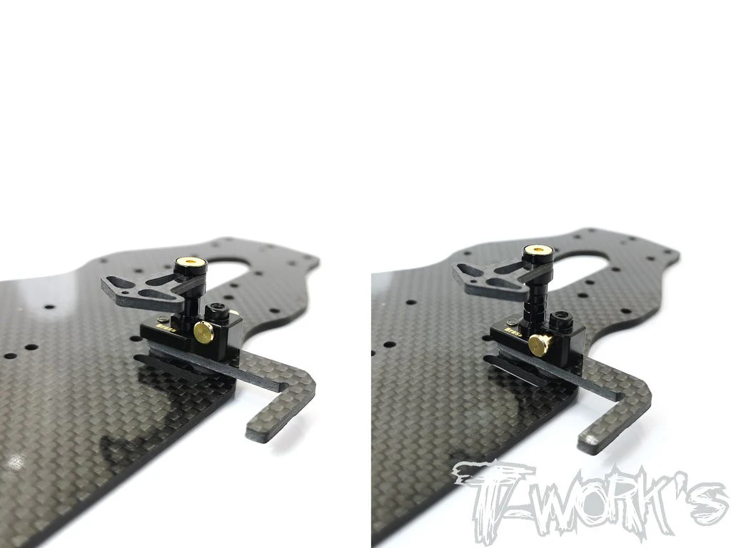 T-Work's Support de Batterie Carbone Xray T4 TE-212-T4 - Image 2