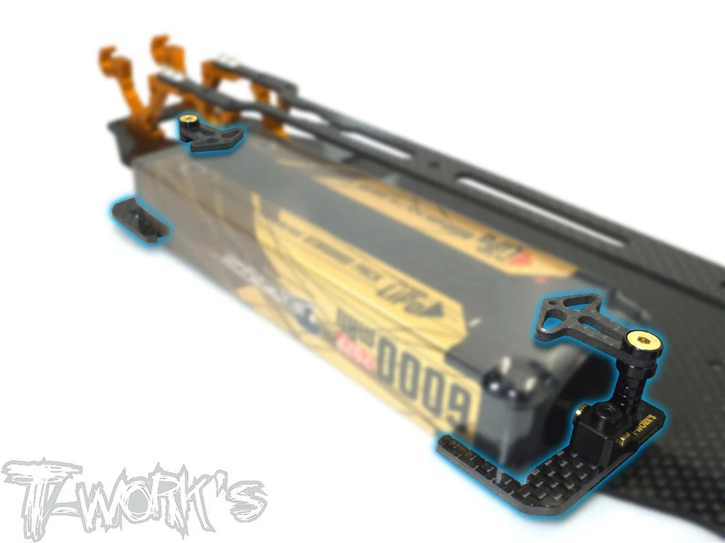T-Work's Support de Batterie Carbone Xray T4 TE-212-T4 - Image 3