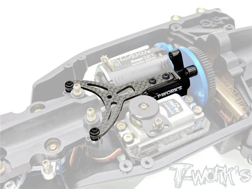 T-Work's Support Moteur Complet Alu Tamiya TC-01 TE-TC01-Q - Image 2