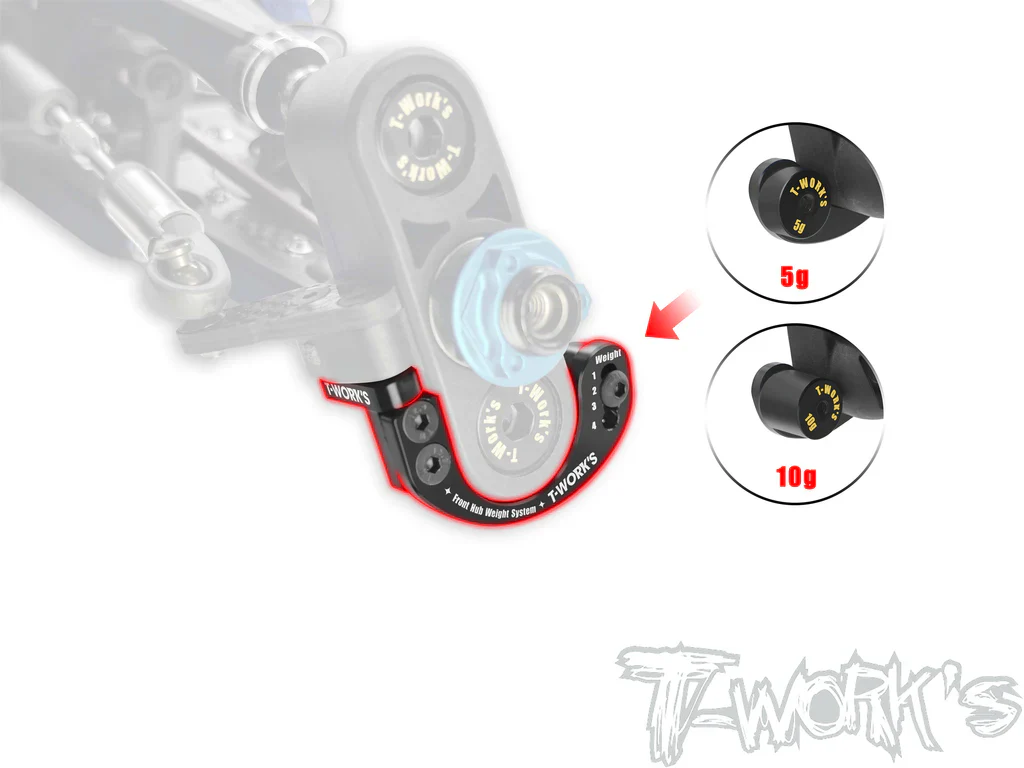 T-Work's Kit de poids pour fusées avant RC8 B4.1 TO-358-AE - Image 2