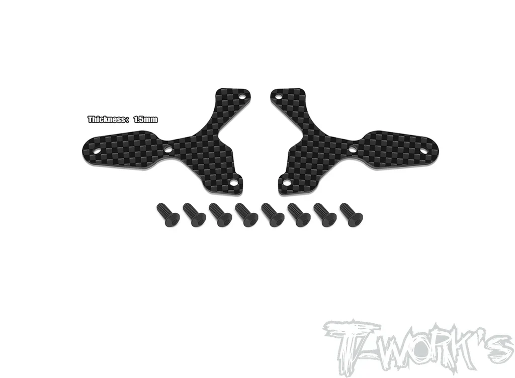 T-Work's Plaque carbone de triangle Avant 1.5mm (x2) RC8 B4 TO-246-B41-F-1.5