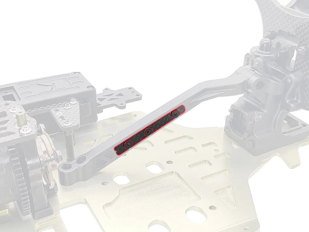 T-Work's Platine carbone pour renfort de châssis arrière (x2) MP11 TO-354-A-1 - Image 2
