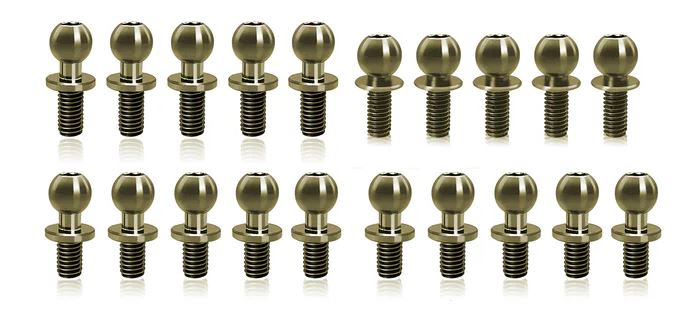 T-Work's Set Rotule Alu traité Hard (20Pcs) MS1.0 TE-205-MS1.0