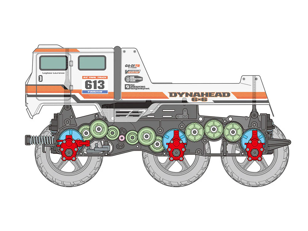 Tamiya G6-01TR Dynahead 6x6 KIT 58660 - Image 4