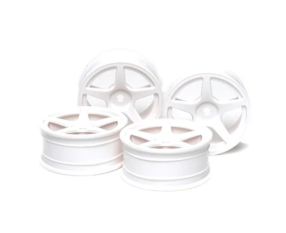 Tamiya Jantes 24mm Étroites 5 Batons Blanche (x4) 53471