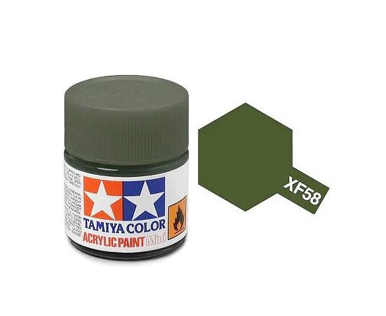 Tamiya Peinture Mini XF58 Vert Olive Foncé Mat 81758