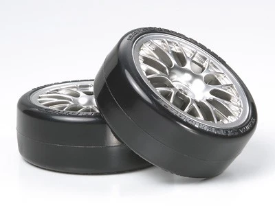 Tamiya Pneus Drift + Jantes 24mm +0mm (x2) 54022