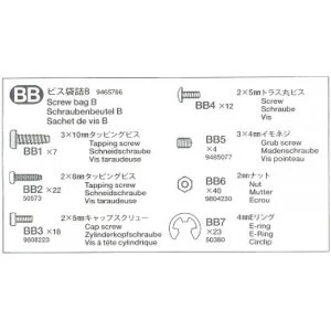 Tamiya Set de visserie B 9465766
