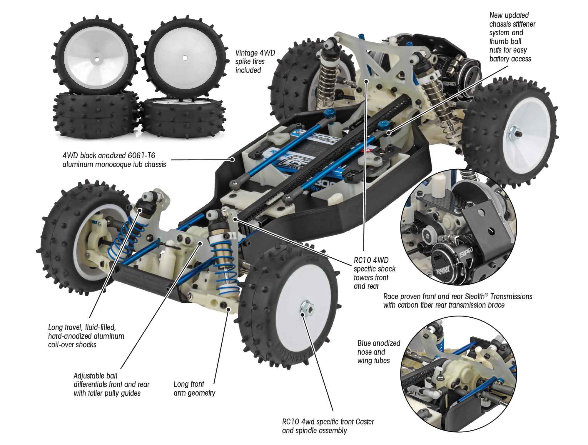 Team Associated Buggy RC10 Team 4WD Kit 6046 - Image 6