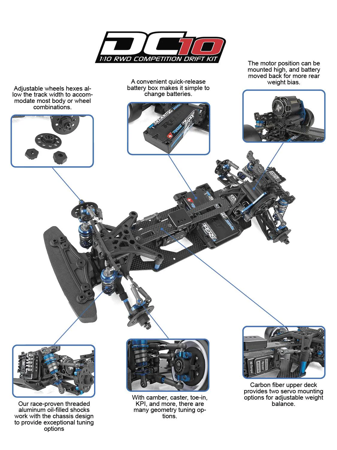 Team Associated DC10 Drift 1/10 Kit 30134 - Image 7