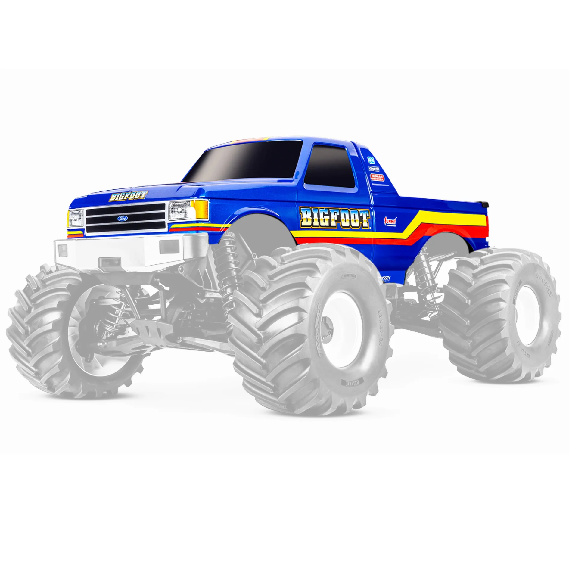 Traxxas Carrosserie Bigfoot No.8 X-Maxx MT Bleu 7691-BLUE