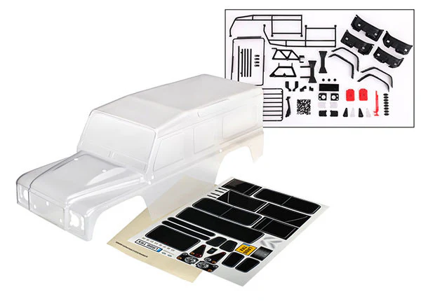 Traxxas Carrosserie Land Rover Defender Non Peinte + Accessoires 8011P