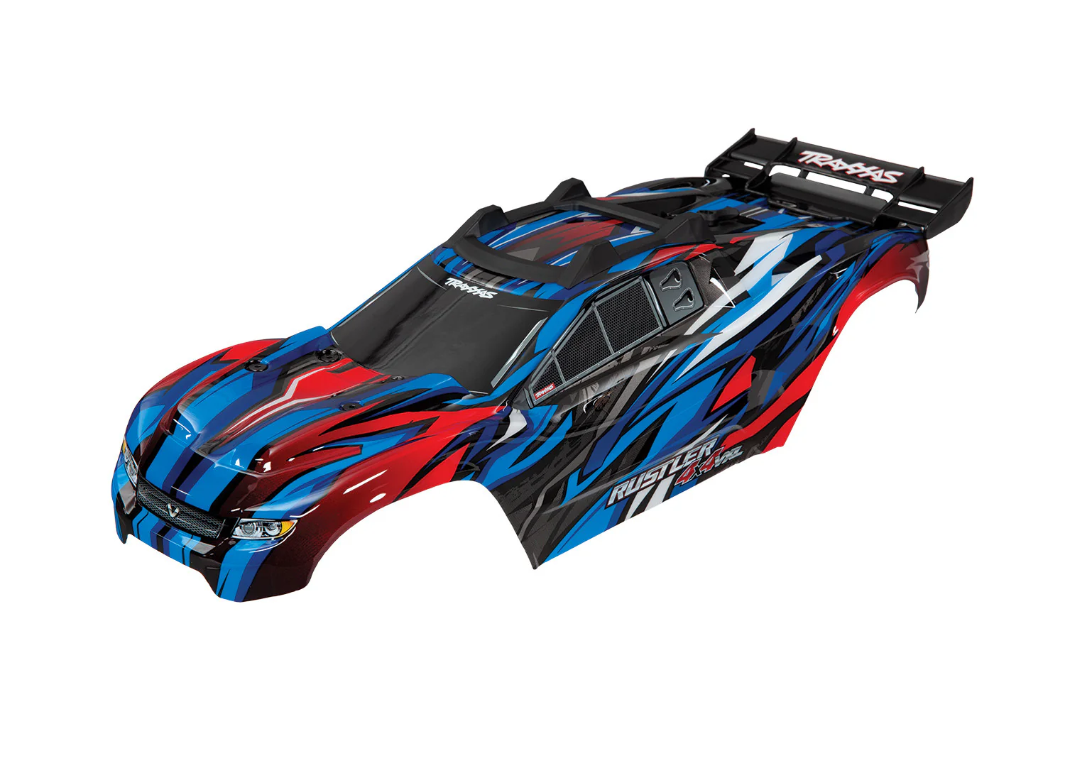 Traxxas Carrosserie Rustler 4X4 Bleue/Rouge 6717A