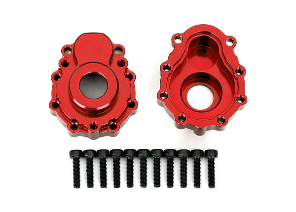 Traxxas Carter de sortie de pont extérieur Alu Rouge 8251R