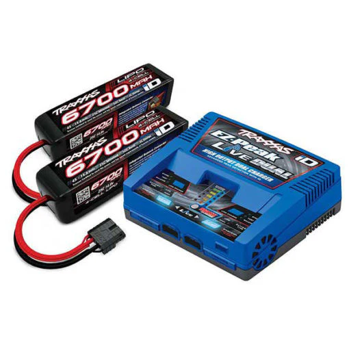 Traxxas Chargeur EZ-Peak Live Duo 2973G + 2x Lipo 14.8V 6700mAh 2890X