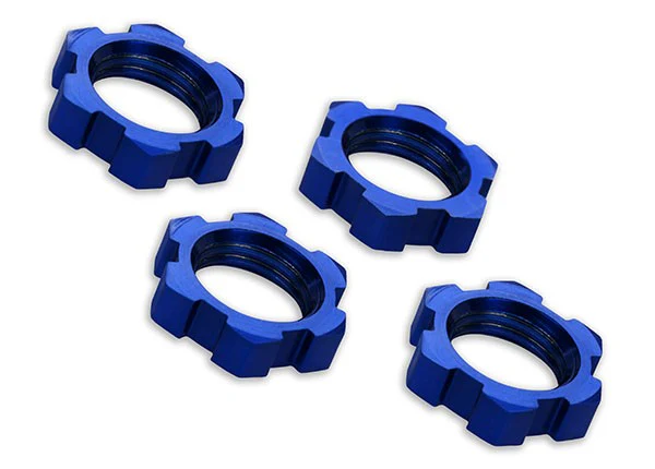 Traxxas Ecrous de Roues 17mm alu bleu (x4) 7758