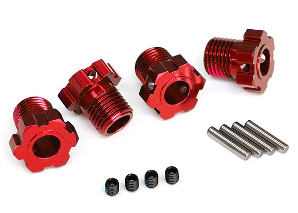Traxxas Hexagones de Roue 17mm Rouge (x4) 8654R