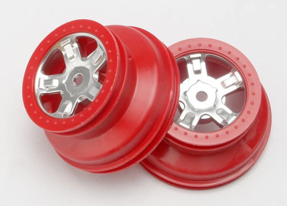 Traxxas Jantes Chrome Rouge Off-road SCT (x2) 7072A