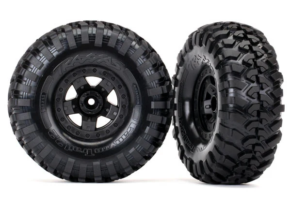 Traxxas Pneus Canyon Trail 2.2 + Jantes Noir (x2) 8181