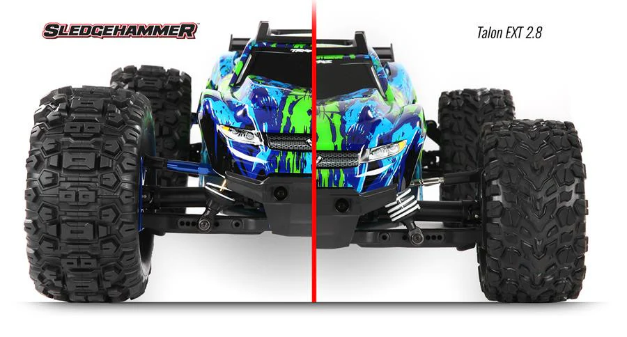 Traxxas Pneus Sledgehammer 2.8 + Jantes RXT Noir (x2) 6792 - Image 2