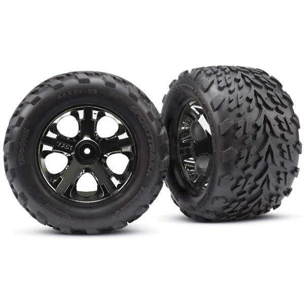Traxxas Pneus Talon 2.8 + Jantes AllStar Chromes Noires (x2) 3669A