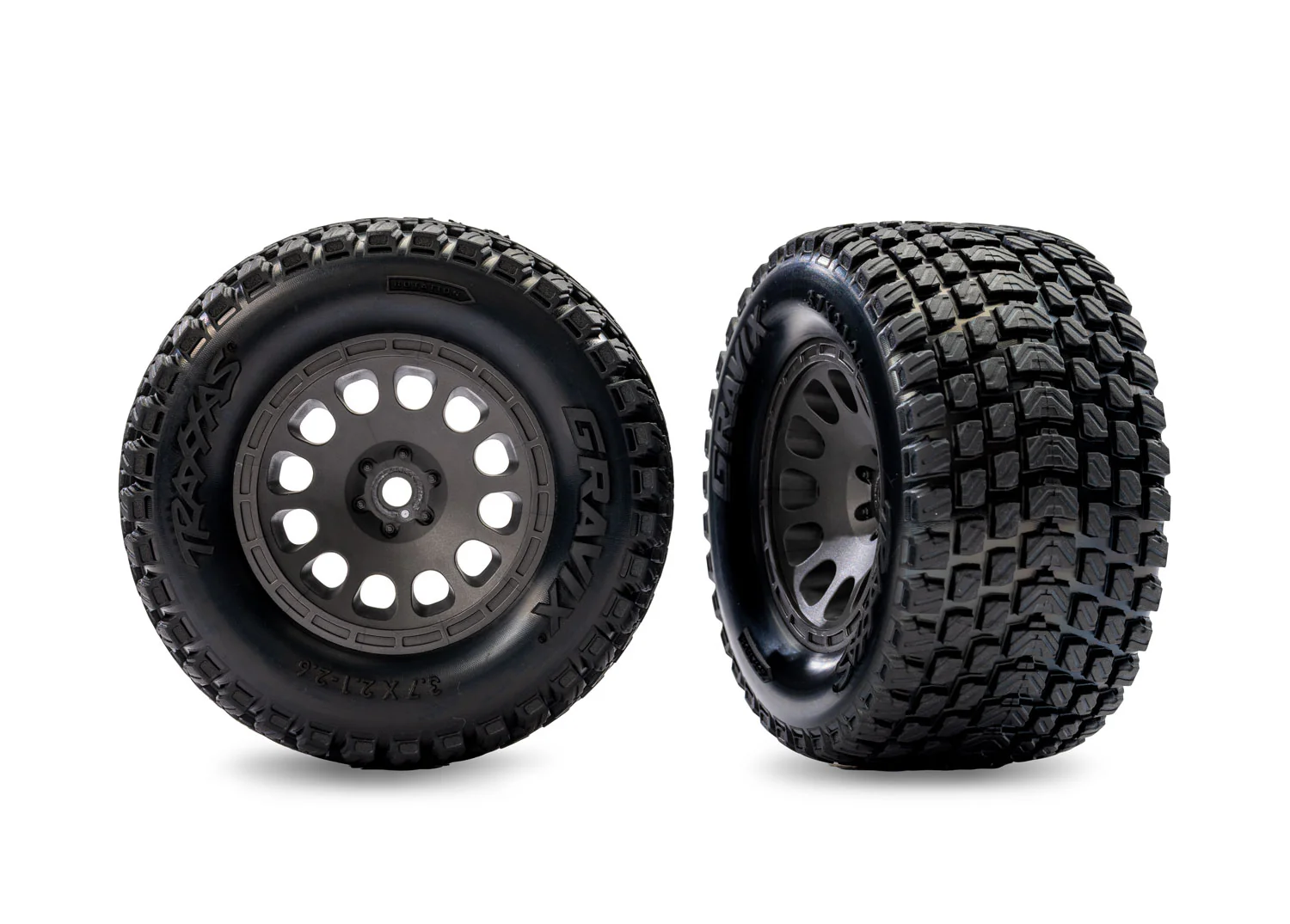 Traxxas Roue Gravix Avant Montée Collée (x2) Mini Maxx/XRT 10772-GRAY