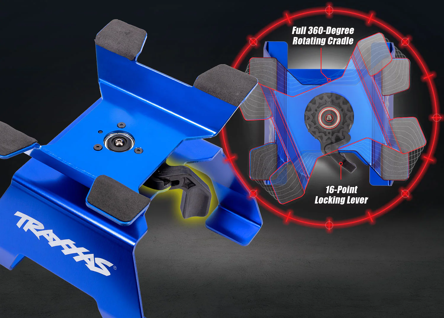 Traxxas Stand Aluminium Bleu 1/10 8796-BLUE - Image 2