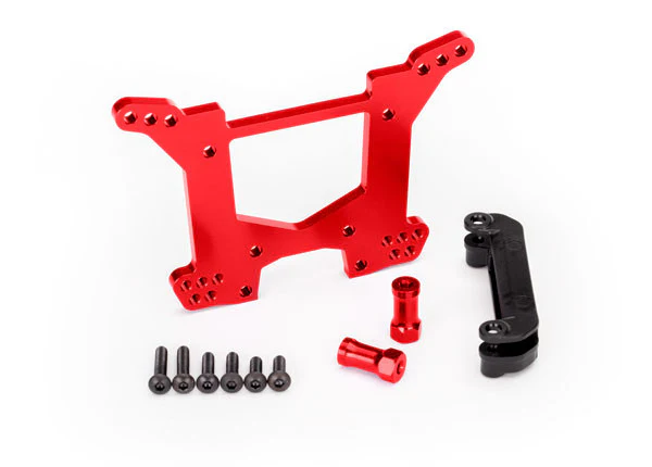 Traxxas Support d'Amortisseur Alu Arrière Rouge 6738R