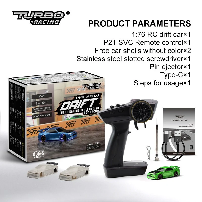 Turbo Racing Micro Drift RTR 1/76 - Image 3