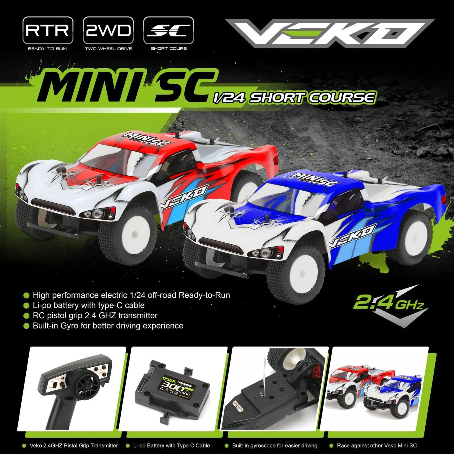 Veko Short Course Mini-SC 2WD 1/24 RTR VK0002 - Image 7