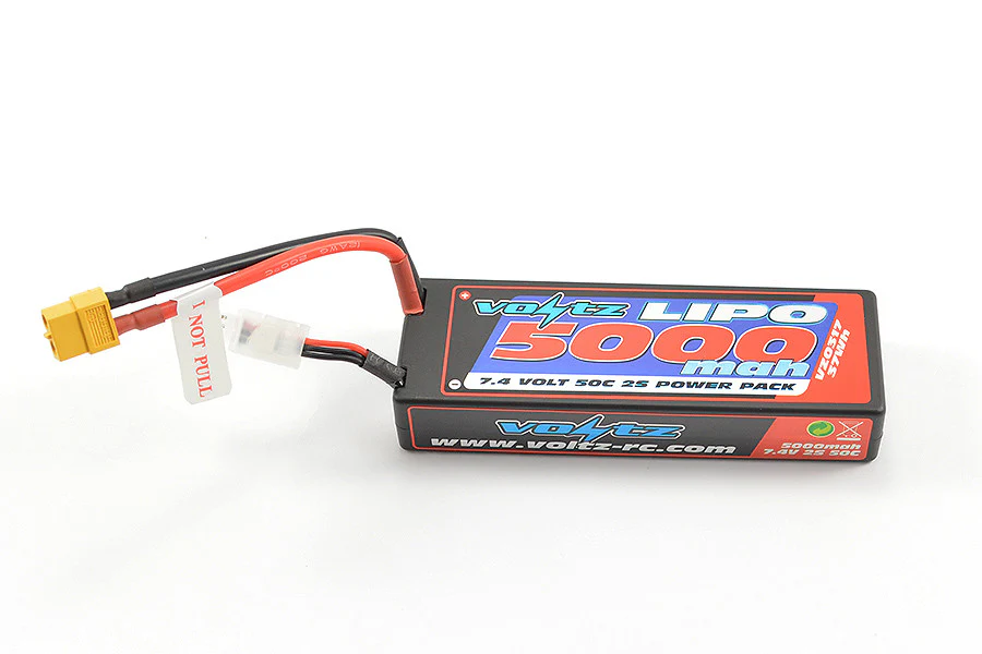 Voltz Batterie Lipo 5000mah 2S 7.4V 50C Hard Case XT60