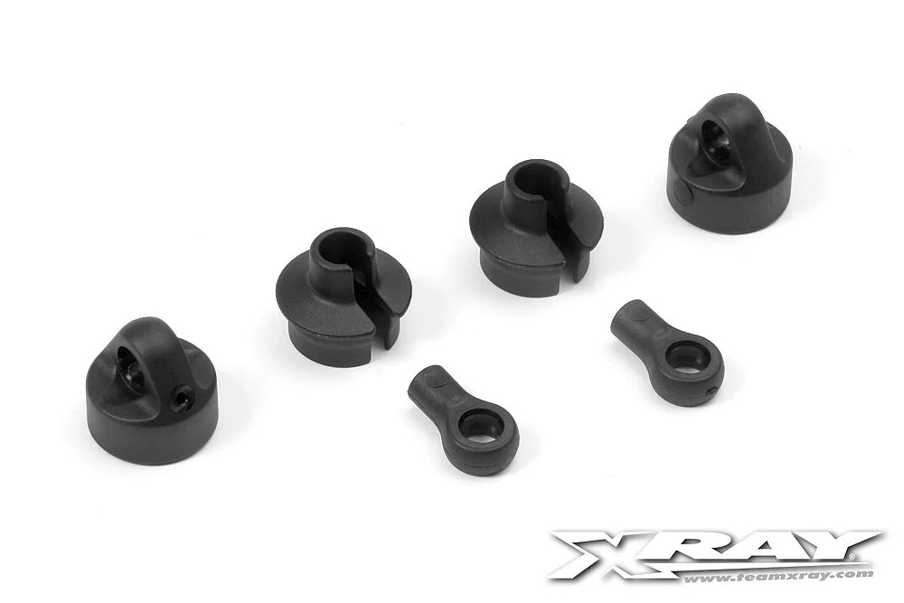 XRay Chapes + Bouchons Amortisseurs Plastique XB4 368010