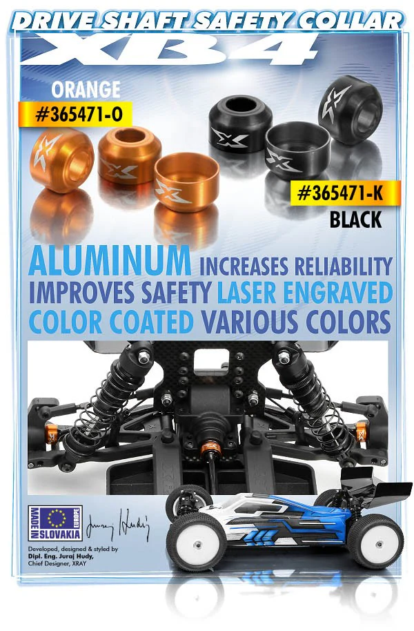 XRay Protection Noix de Cardan Alu Orange (x3) XB4 365471-O - Image 3