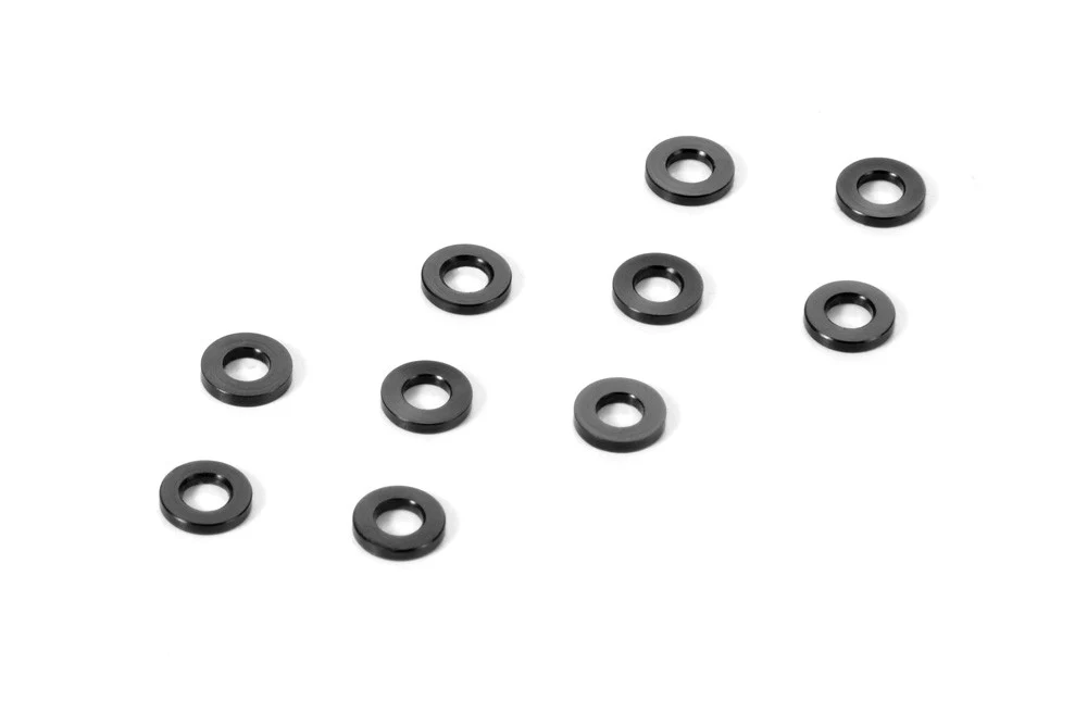 XRay Rondelles Alu 3x6x0.5mm Noir (x10) 303121-K