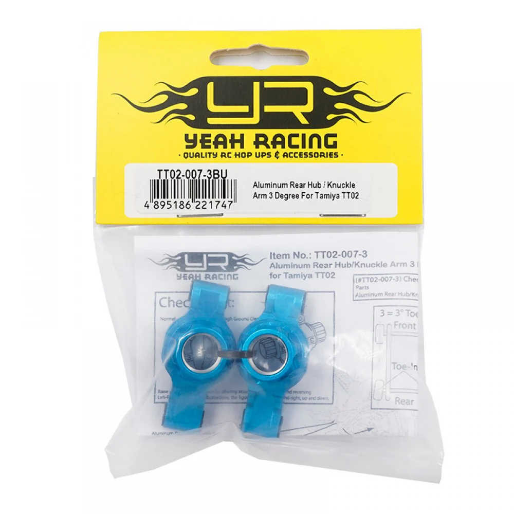 Yeah Racing Fusée Arrière Alu 3° (x2) Tamiya TT-02 TT02-007-3BU - Image 2