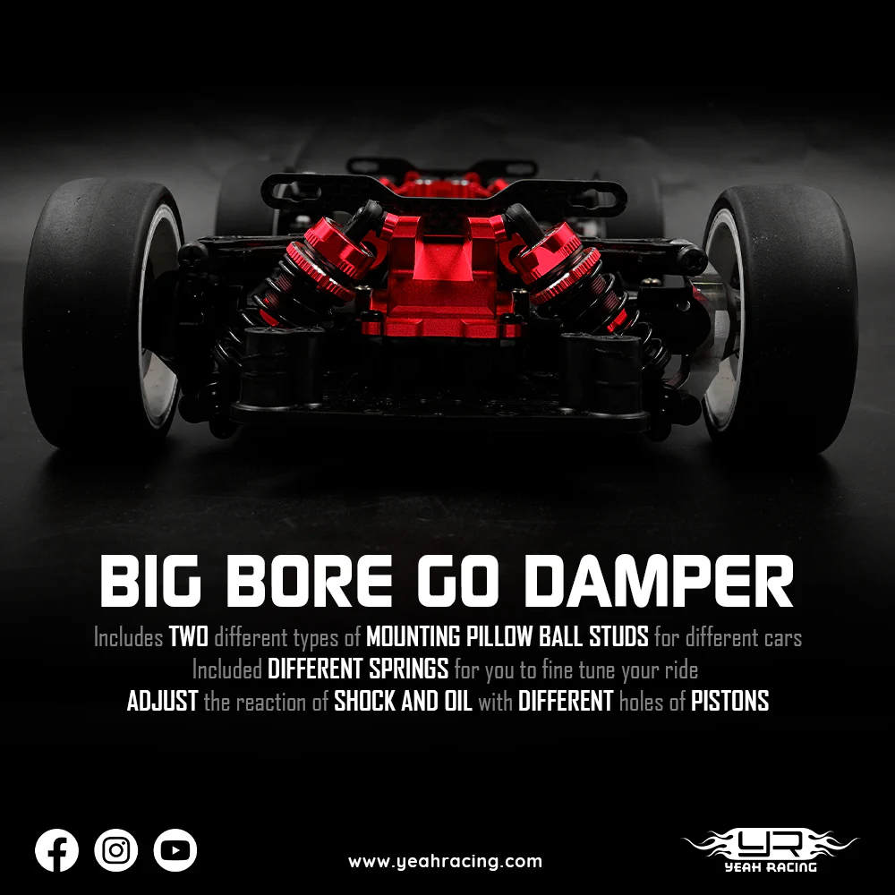 Yeah Racing Kit Conversion Performance "Damper" Tamiya Rouge TT-02 TATT-S07RD - Image 3