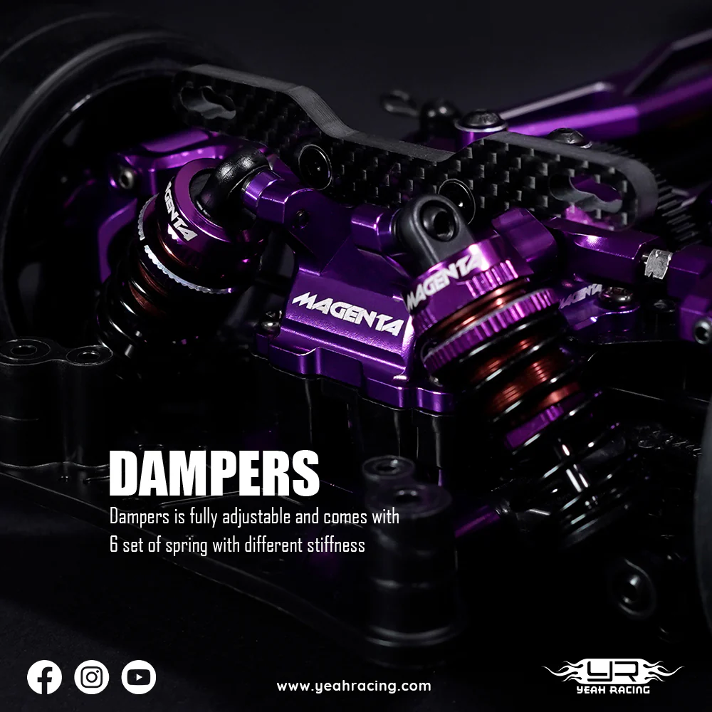 Yeah Racing Kit de conversion Violet Atushi Hara Tamiya TT-02 MGT-0001 - Image 10