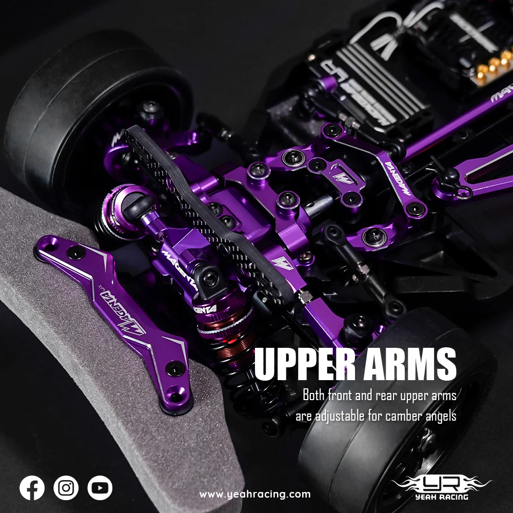 Yeah Racing Kit de conversion Violet Atushi Hara Tamiya TT-02 MGT-0001 - Image 11