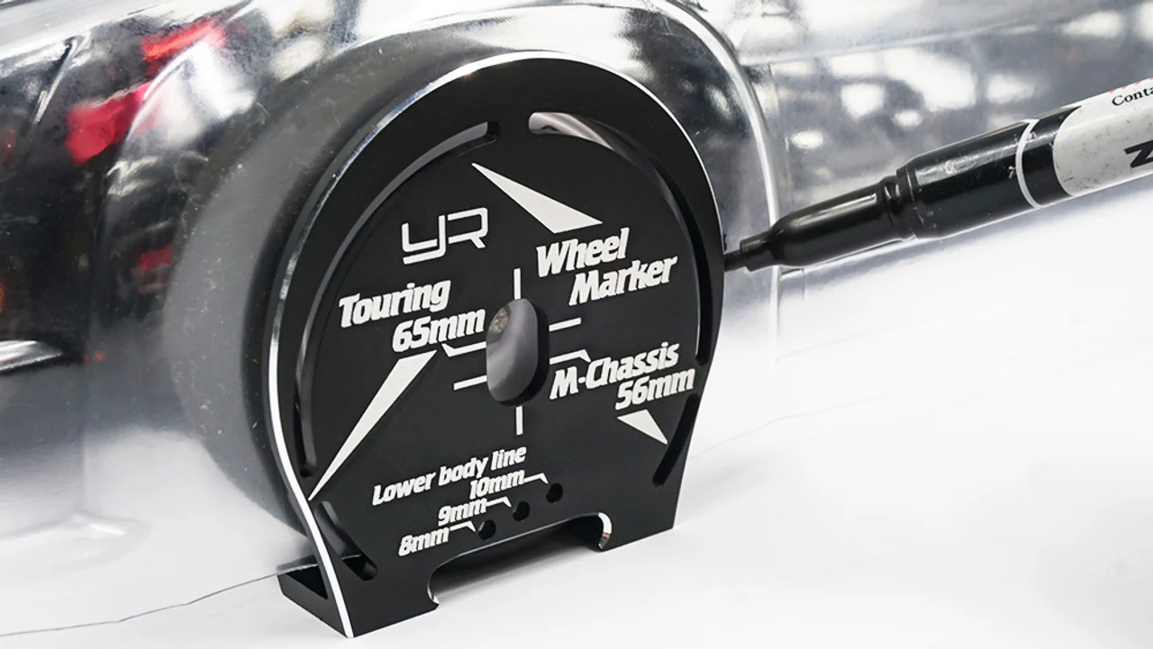 Yeah Racing Marqueur de passage de roue Touring en aluminium YT-0203BK - Image 3